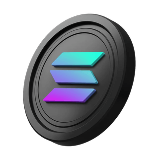 Solana SOL Coin platziert neben dem Hero-Banner-Abschnitt